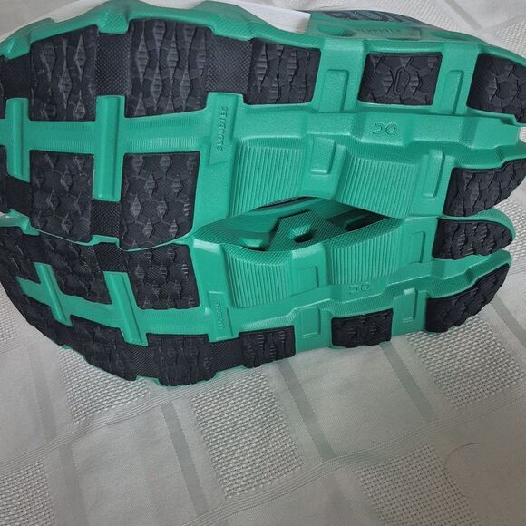 On Running Women's Cloudmonster Hyper Sneakers - White and Green - Picture 5 of 16